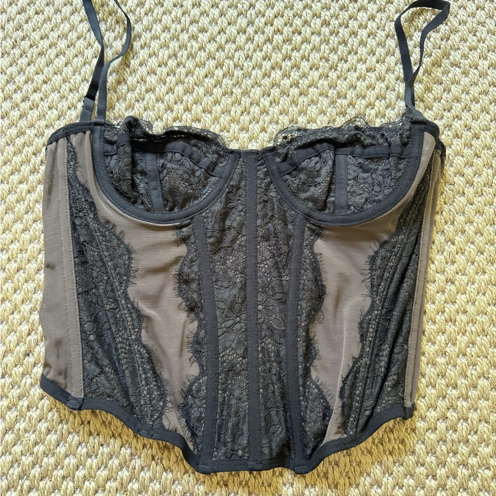 Urban outfitters black bustier top